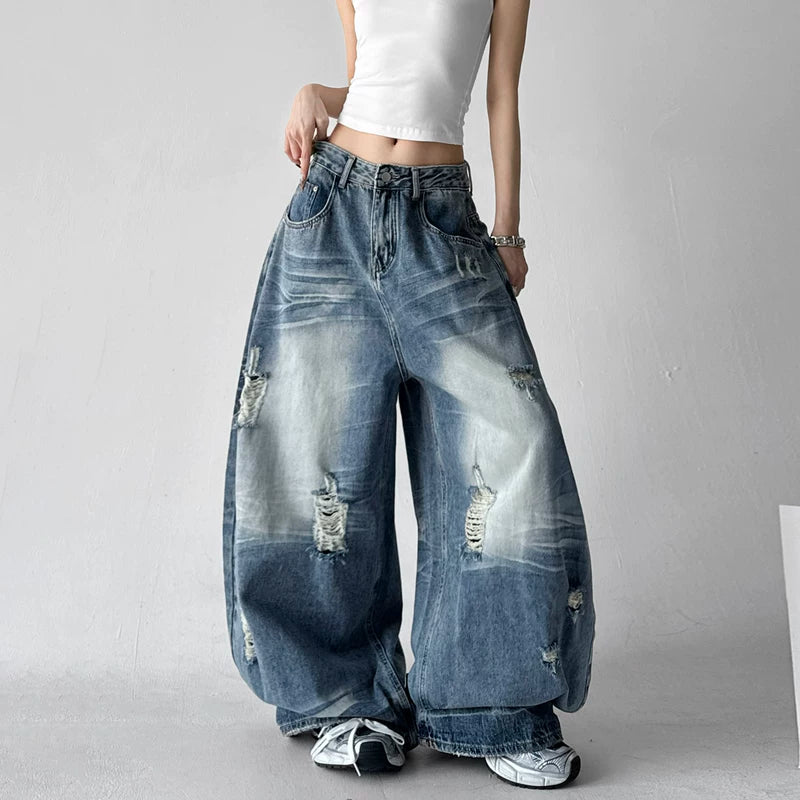 1627207:28338,6180916426639,1627207:28338,6180916426640,1627207:28338,6180916426642,1627207:28338,6180916426641,6180916426639,6180916426640,6180916426642,6180916426641, Ultra Wide Leg Distressed Denim Pants
