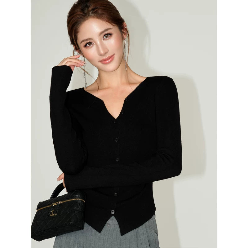 ,1627207:380742536,6161516958875,1627207:380742536,6161516958876,1627207:380742536,6161516958877,6161516958875,6161516958876,6161516958877, V-Neck Slim Fit Knit Cardigan