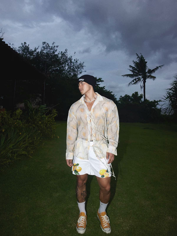 Vacation Tie-Up Long-Sleeve Shirt 2