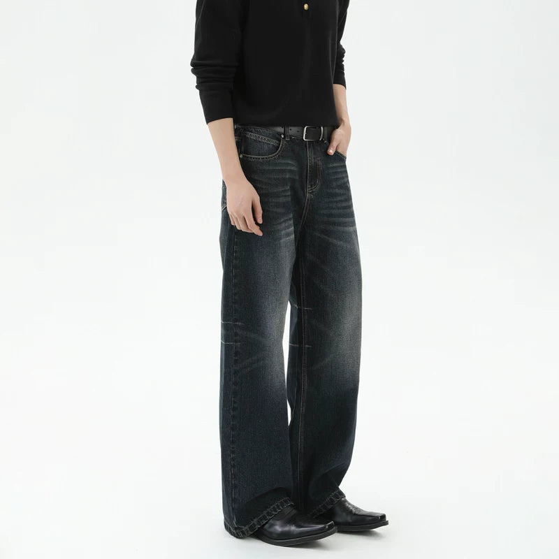 Vintage Distressed Wide Leg Jeans Pants 2