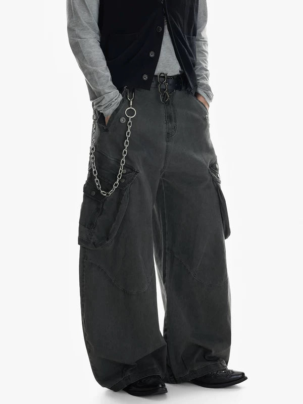 Vintage Wide Leg Cargo Pants 2