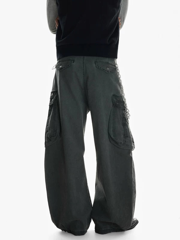 Vintage Wide Leg Cargo Pants 5