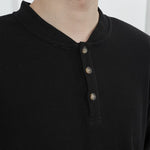 Waffle Knit Long-Sleeve Henley T-Shirt 5
