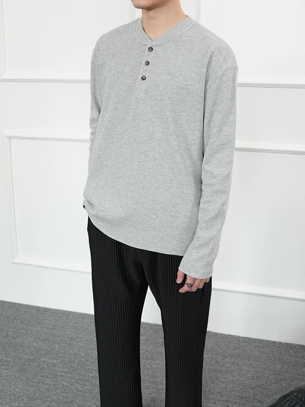 1627207:8461999,5936248936349,1627207:8461999,5936248936352,1627207:8461999,5936248936351,1627207:8461999,5936248936350,5936248936349,5936248936352,5936248936351,5936248936350, Waffle Knit Long-Sleeve Henley T-Shirt