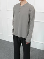 1627207:21957125,5936248936356,1627207:21957125,5936248936355,1627207:21957125,5936248936354,1627207:21957125,5936248936353,5936248936356,5936248936355,5936248936354,5936248936353, Waffle Knit Long-Sleeve Henley T-Shirt