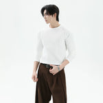 Waffle Knit Slim Fit Long Sleeve T-Shirt 5