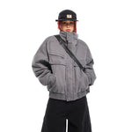 Washed Distressed Cotton Bomber Jacket 3