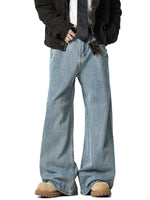 Washed Distressed Wide Leg Jeans Pants 5