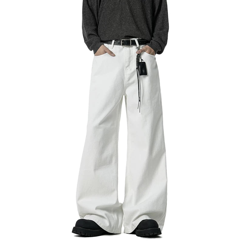 6186656742513,6186656742514,6186656742515,6186656742516,6186656742517, Washed Distressed Wide Leg Jeans Pants