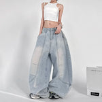 Washed Oversized Wide Leg Denim Pants 5