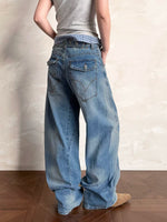 Washed Retro Straight Leg Casual Pants 3