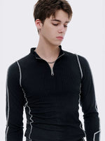 5736033192233,5736033192234,5736033192235, Water Ripple Zip Front Base Layer Hoodie