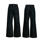 6190100759801,6190100759802,6190100759803,6190100759804, Wax Coated Wide Leg Denim Pants