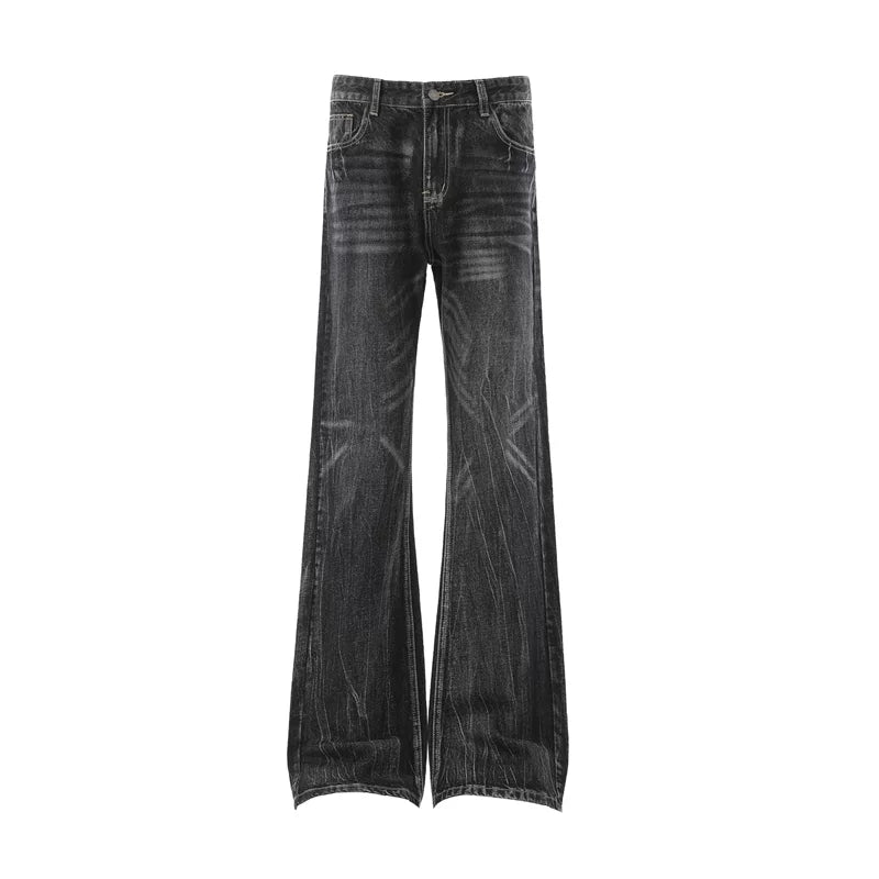 6191469586325,6191469586326,6191469586327,6191469586328,6191469586329, Whiskered Flare Leg Jeans Pants