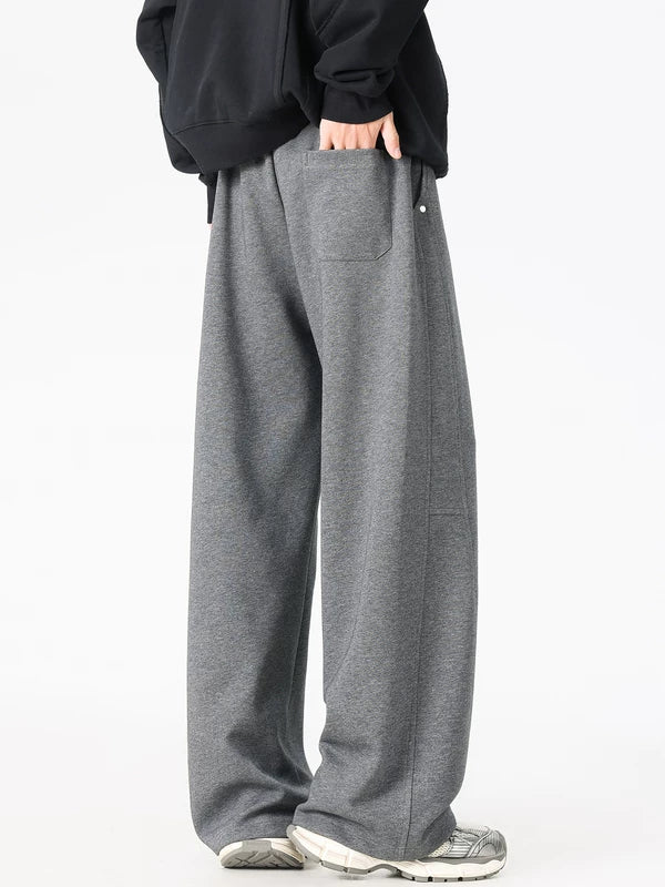 Wide Leg Athletic Sweatpants with Drawstring 3