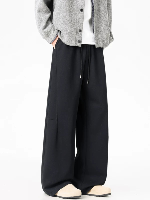 Wide Leg Athletic Sweatpants with Drawstring 4