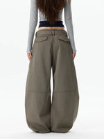 Wide Leg Belted Drape Casual Pants 4