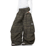 Wide Leg Camouflage Multi-Pocket Cargo Pants 3