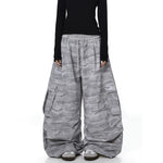 Wide Leg Camouflage Multi-Pocket Cargo Pants 4