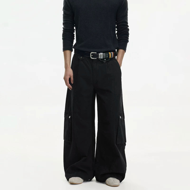 Wide-Leg Cargo Pants Loose Fit 2