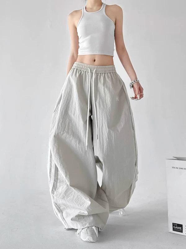 Wide-Leg Casual Pants with Side Stripes 4