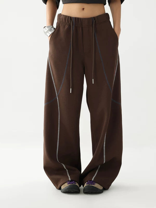 alt_id_3559074078, Wide-Leg Contrast Stitch Sweatpants Pants
