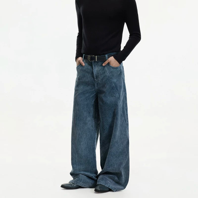 Wide Leg Corduroy Casual Pants 4