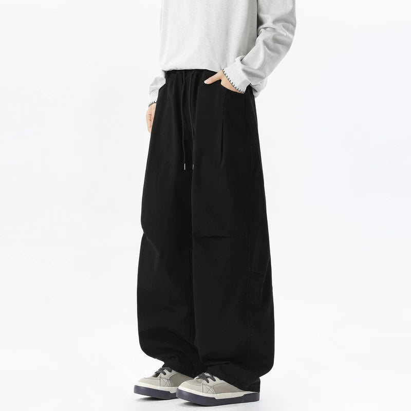 6184563722271,6184563722272,6184563722273,6184563722274,6184563722275, Wide Leg Cotton Drawstring Cargo Pants