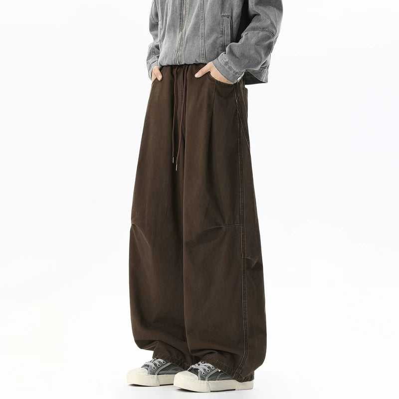 6184563722286,6184563722287,6184563722288,6184563722289,6184563722290, Wide Leg Cotton Drawstring Cargo Pants