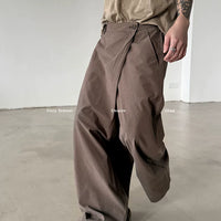 Wide-Leg Deconstructed Culotte Pants