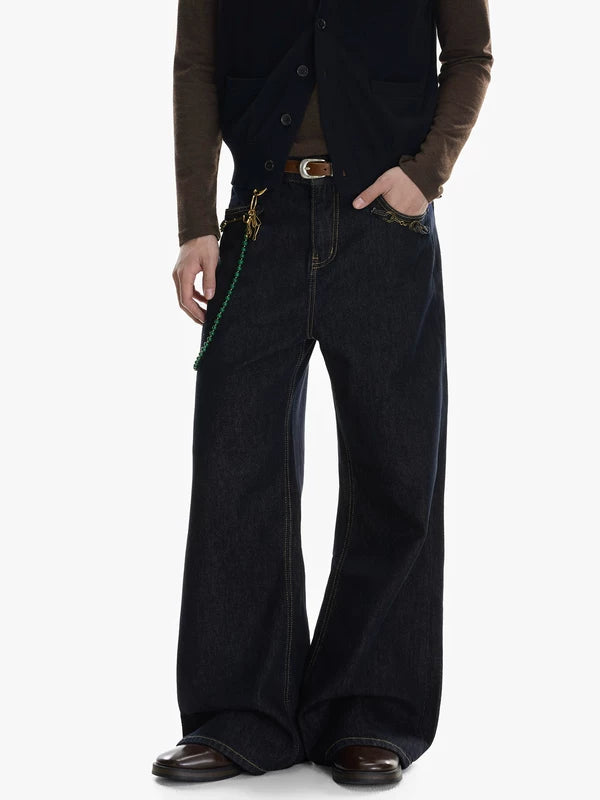 Wide Leg Denim Jeans Pants 2