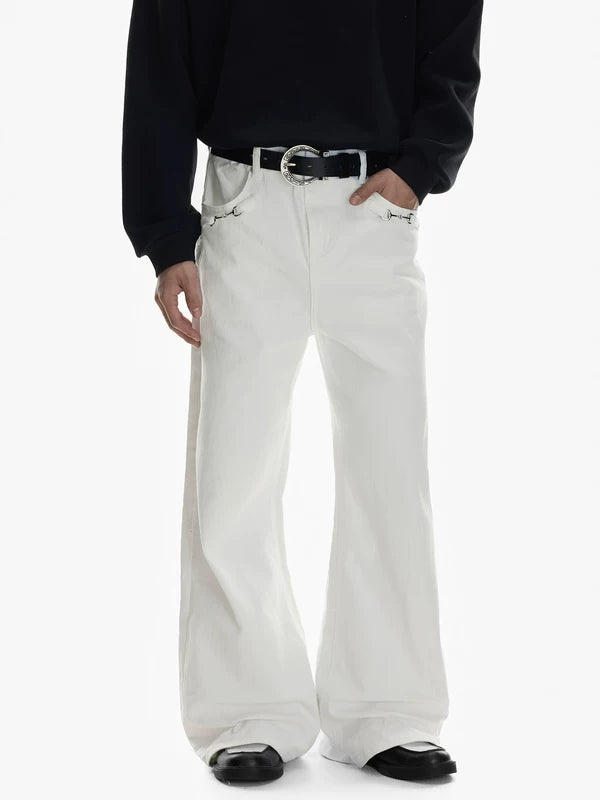 Wide Leg Denim Jeans Pants 3