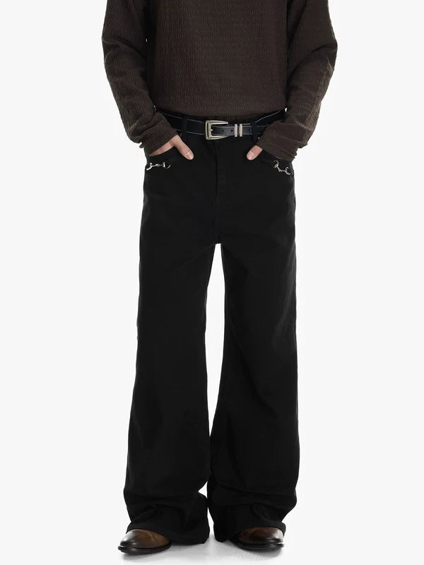 Wide Leg Denim Jeans Pants 4