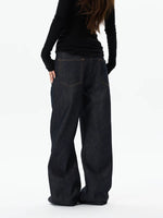 Wide Leg Denim Pants with Metal Detail 5