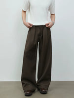 Wide Leg Double Pleated A-Line Pants 2