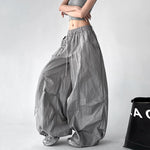 6029634992499,6029634992500,6029634992501,6029634992502, Wide Leg Drawstring Casual Cargo Pants