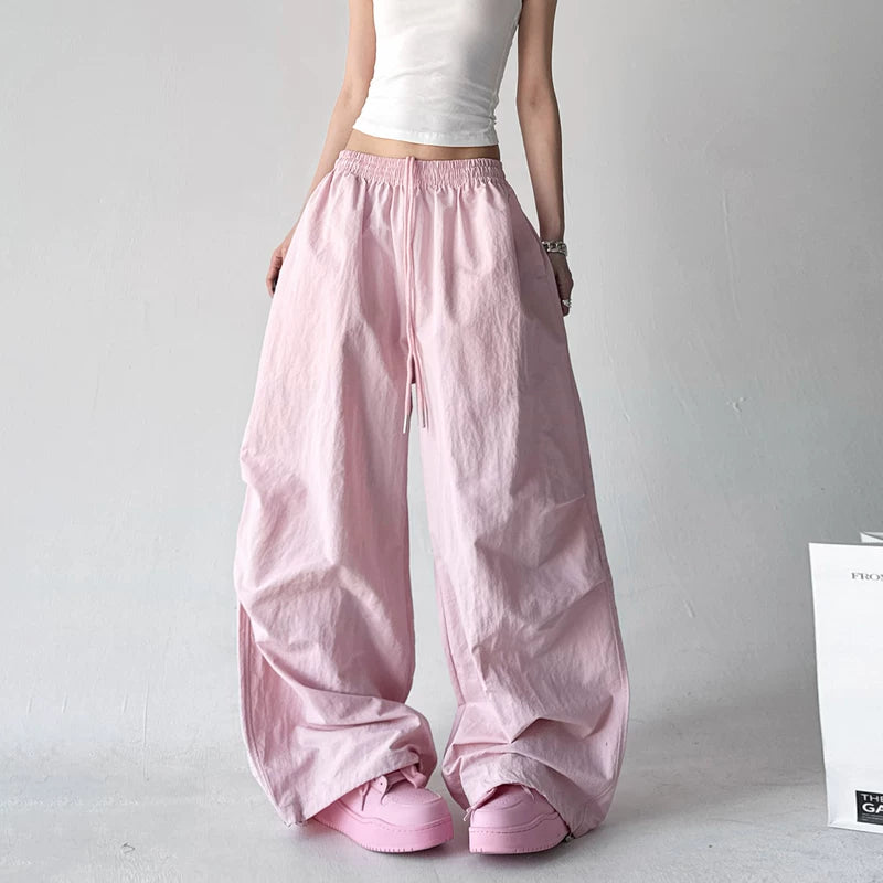 6195554090357,6195554090358,6195554090359,6195554090360,6195554090361,6195554090362, Wide-Leg Drawstring Casual Dance Pants