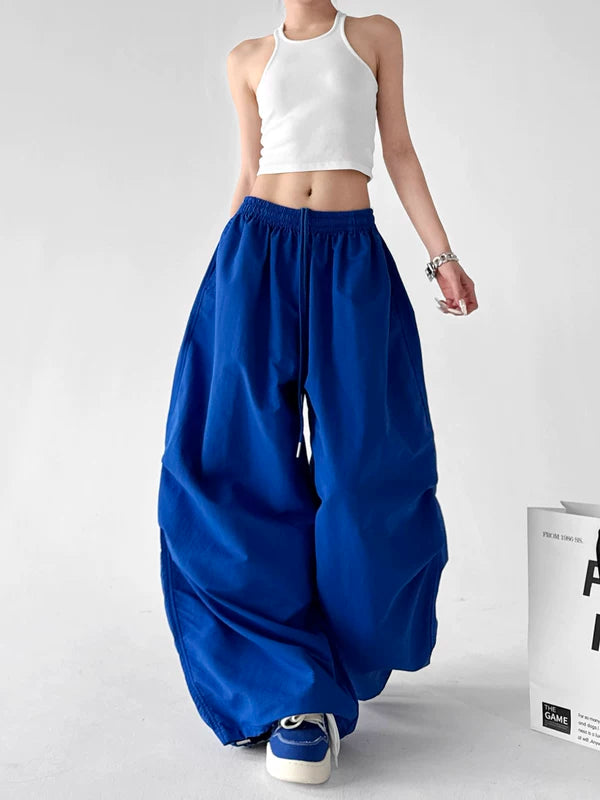 Wide-Leg Drawstring Casual Dance Pants 3