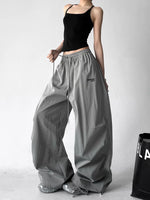 Wide Leg Drawstring Elastic Waist Pants 3