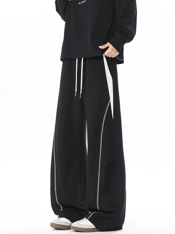 Wide-Leg Drawstring Elastic Waist Sweatpants 5