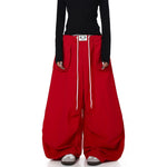 Wide Leg Drawstring Paratrooper Dance Pants 4