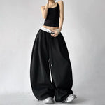 Wide Leg Drawstring Street Sweatpants 2