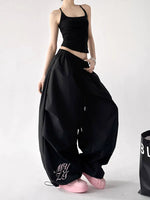 Wide Leg Drawstring Streetwear Cargo Pants 2