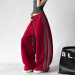 1627207:28326,6010657225058,1627207:28326,6010657225057,1627207:28326,6010657225059,1627207:28326,6010657225060,6010657225058,6010657225057,6010657225059,6010657225060, Wide Leg Drawstring Stripe Casual Pants