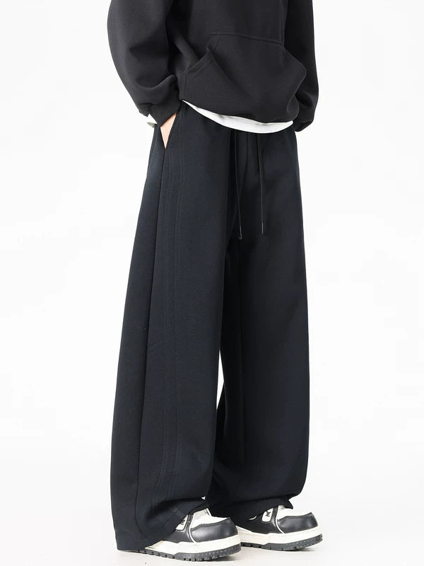 Wide-Leg Drawstring Sweatpants Pants 4