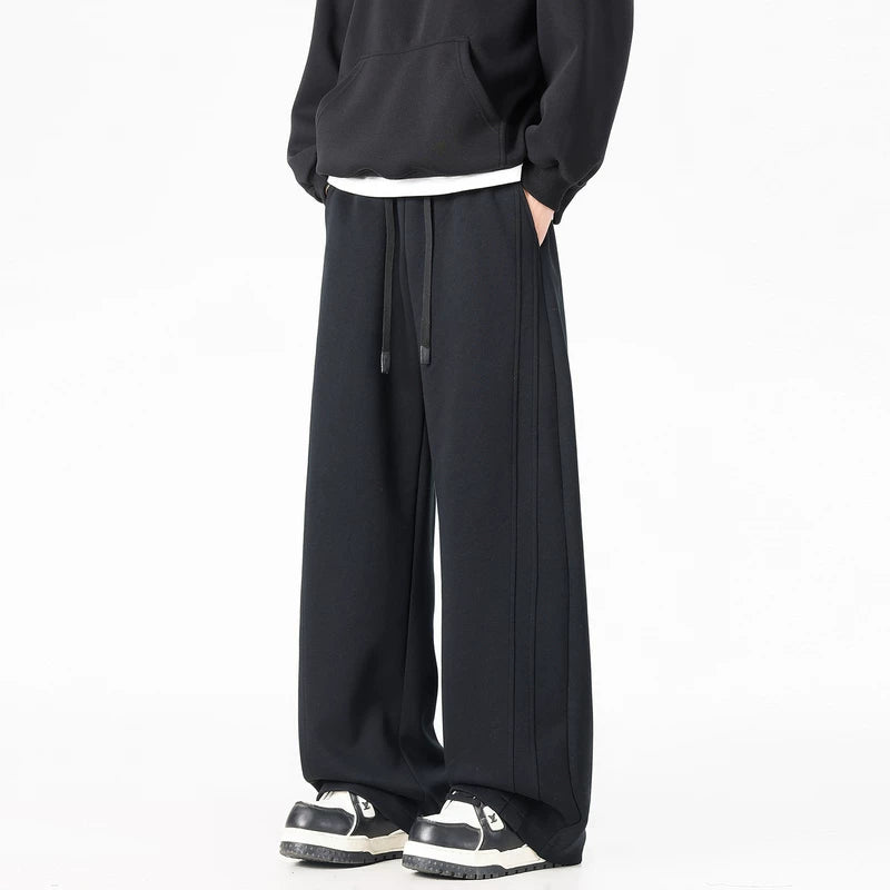6165978190184,6165978190185,6165978190186,6165978190187,6165978190188, Wide-Leg Drawstring Sweatpants Pants