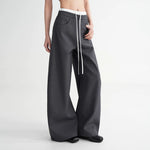 6033735904070,6033735904071,6033735904072,6033735904073, Wide-Leg Drawstring Waist Casual Pants