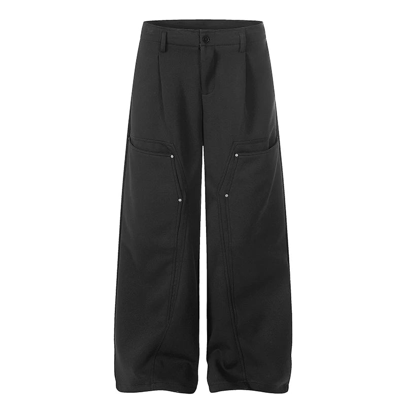 6030179872222,6030179872223,6030179872224,6030179872225,6030179872226, Wide-Leg Fleece Sweatpants with Cargo Pockets