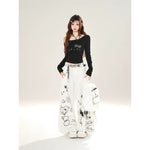 Wide Leg Graphic Print Streetwear Pants 5