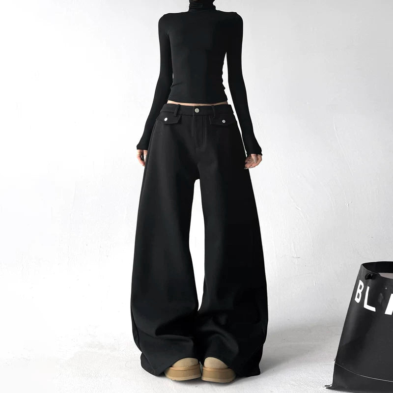 Wide Leg Loose Fit Casual Pants 3